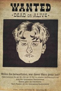 Ankündigung Plakat wanted dead or alive