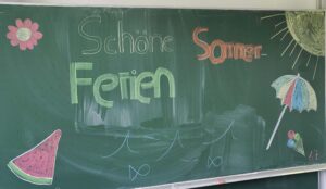 Tafel schöne Ferien