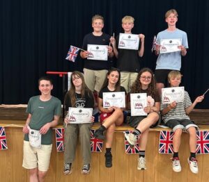 Teilnehmer des Englisch reading contest